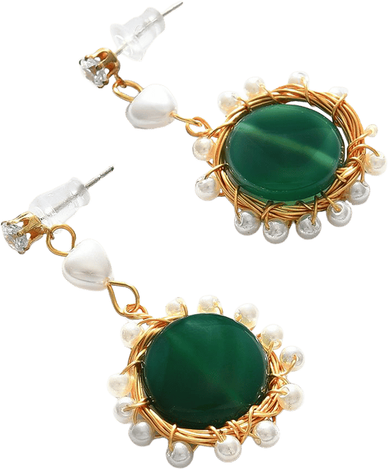 Women's Cluster Stone Drop Earrings