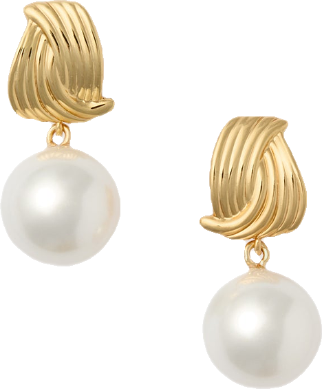 Gold and Pearl Catalina Earrings