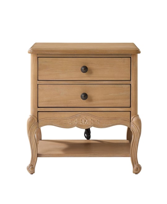 Penny Traditional Nightstand with Solid Wood Legs