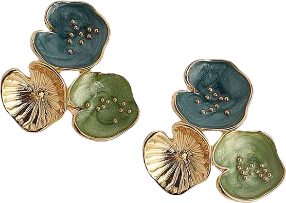 Women's The Small Lilypad Stud Earrings