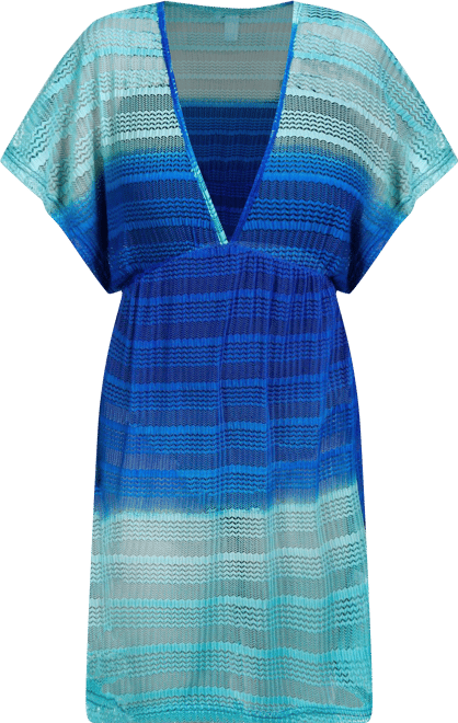 In Gear Womens V-Neck Ombre Mesh Swim Tunic Coverup
