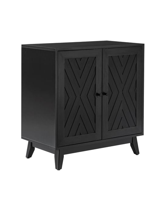 Tobias Midcentury 30"Tall 2 Door Accent Cabinet with Solid Wood Legs