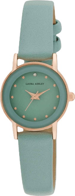 Laura Ashley Women's Quartz Green Leather Watch, 24mm