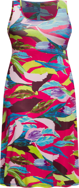 Plus Size Scoop Neck A-Line Sleeveless Maxi Dress