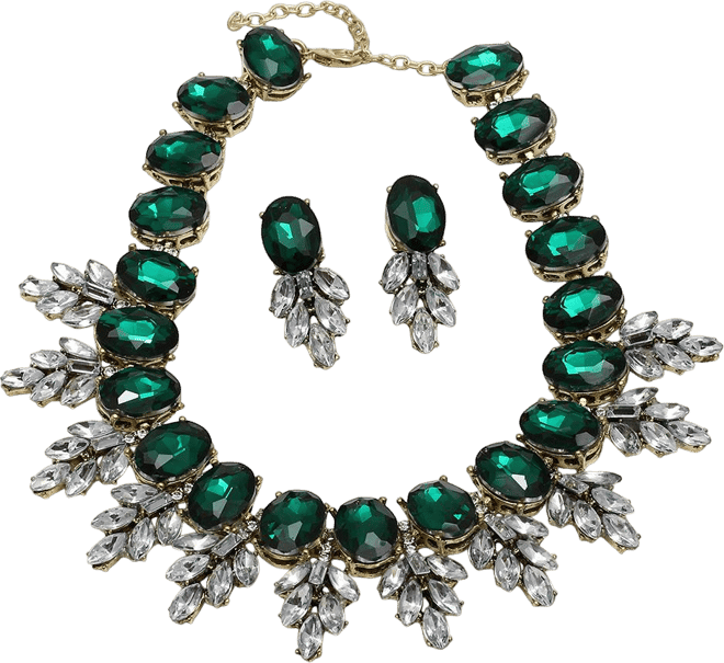 Women's Gold Plated Designer Stone Jewellery Set