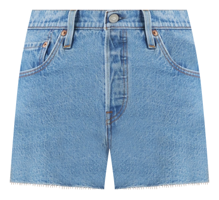 Women's 501 Button Fly Cotton High-Rise Denim Shorts
