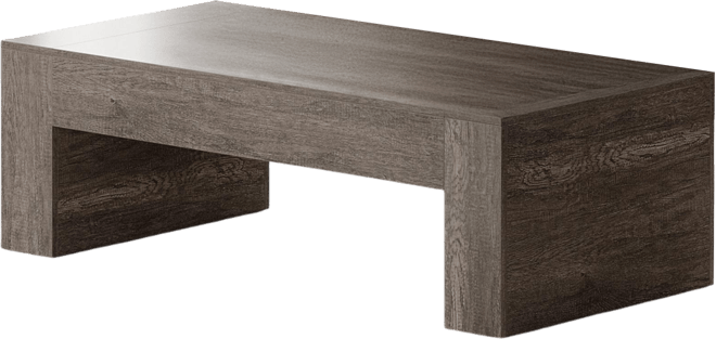 51-Inch Rectangular Coffee Table for Living Room, Farmhouse Accent Center Cocktail Table with Thickened Wooden Base, Easy Assembly,Grey