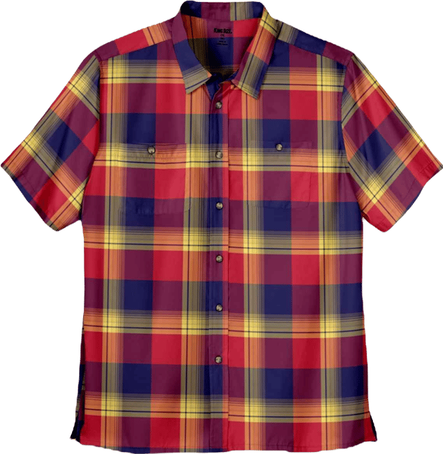 Big & Tall Check Short-Sleeve Sport Shirt