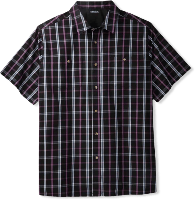 Big & Tall Check Short-Sleeve Sport Shirt