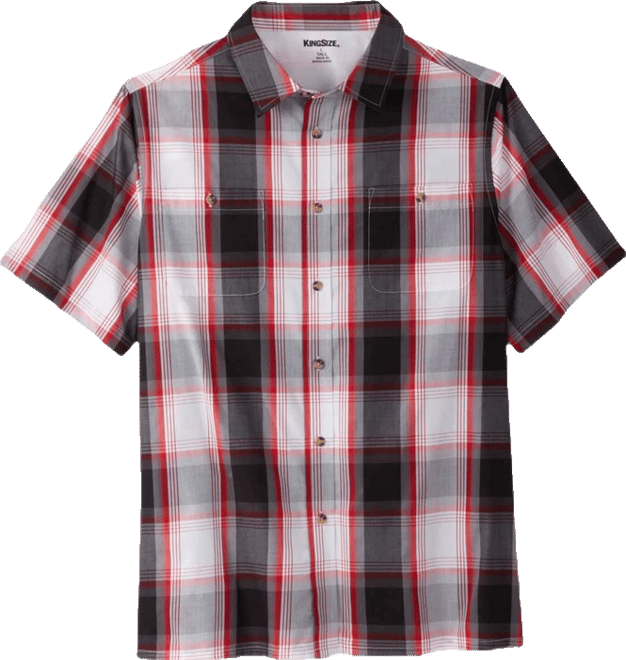 Big & Tall Check Short-Sleeve Sport Shirt