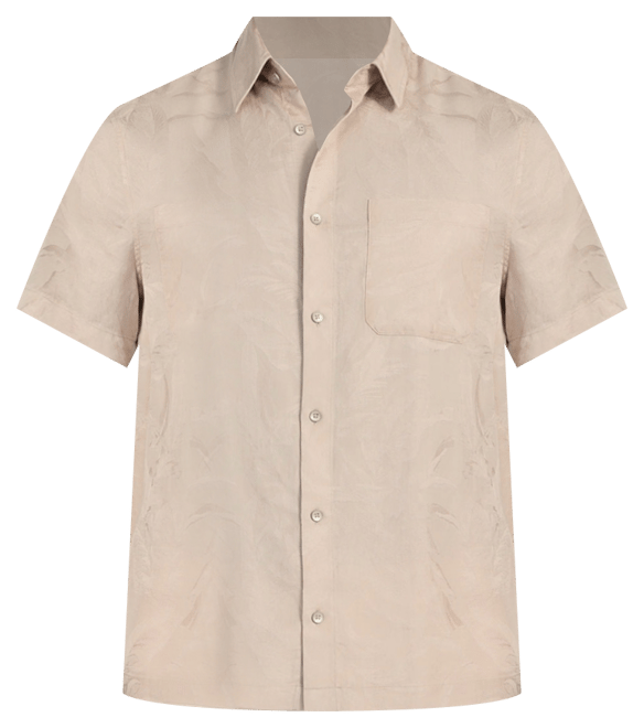 Men's Regular-Fit Botanical Jacquard Button-Down Shirt