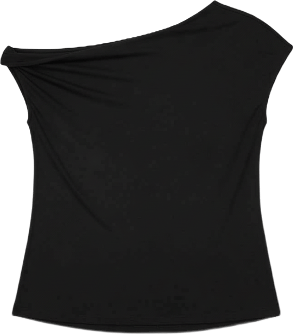 Women's Plus Size Asym Twist Sleeve Top