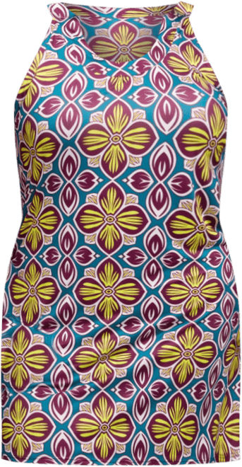 Plus Size Print Sleeveless Knee Length Shift Dress