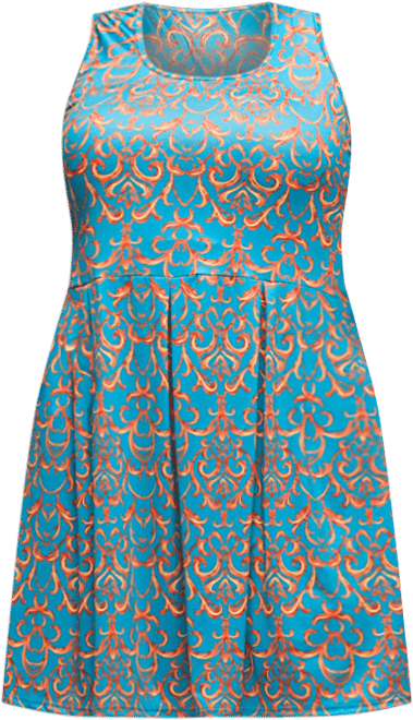 Plus Size Sleeveless Pleated Knee Length Pocket Dress