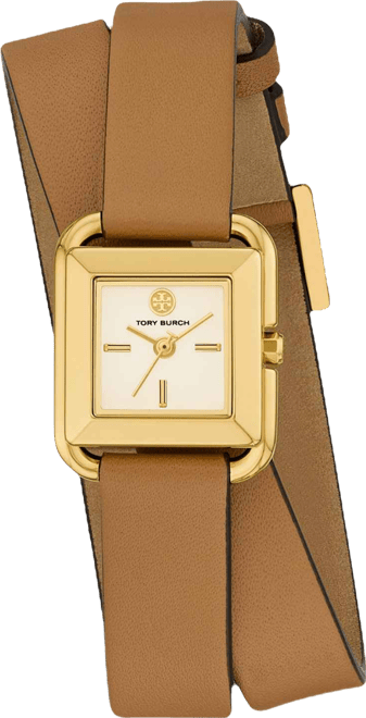 Women's The Kira Brown Leather Wrap Strap Watch 18mm