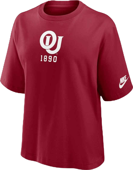 Women's Crimson Oklahoma Sooners Boxy Legacy Established T-Shirt