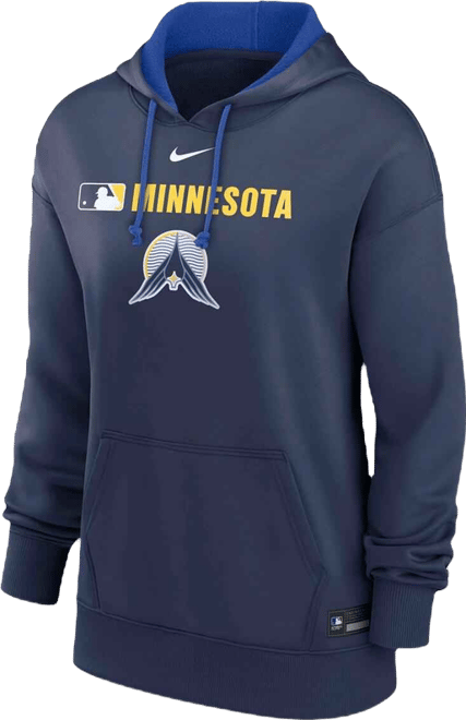 Women's Navy Minnesota Twins Authentic Collection City Connect Performance Pullover Hoodie