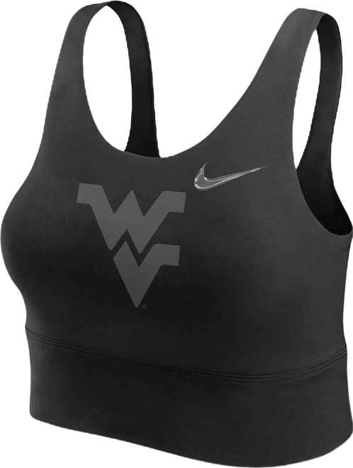 Women's&nbsp;Black West Virginia Mountaineers Performance Longline Sports Bra
