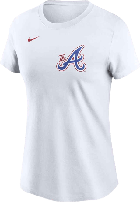 Women's Ronald Acuna Jr. White Atlanta Braves 2024 City Connect Fuse Name Number T-Shirt