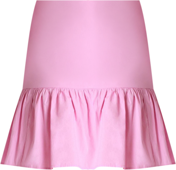 Women's Plus Size Full Poplin Mini Skirt