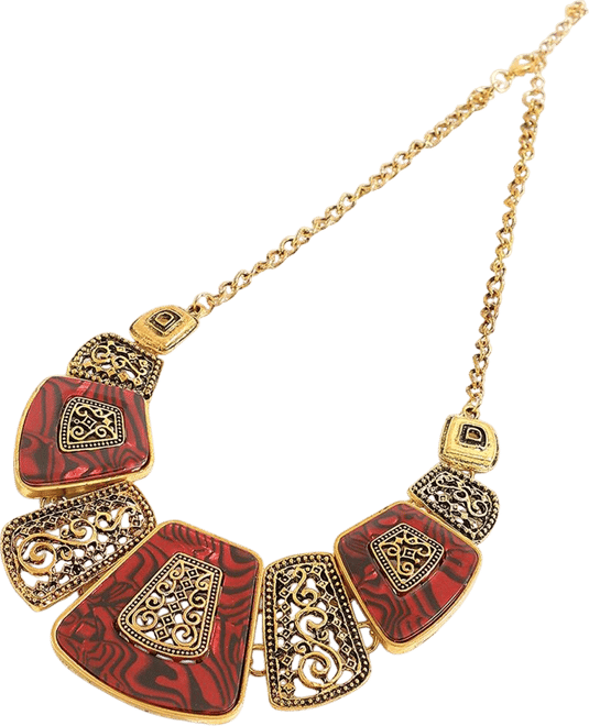 Women's Gold Plated Statement Necklace