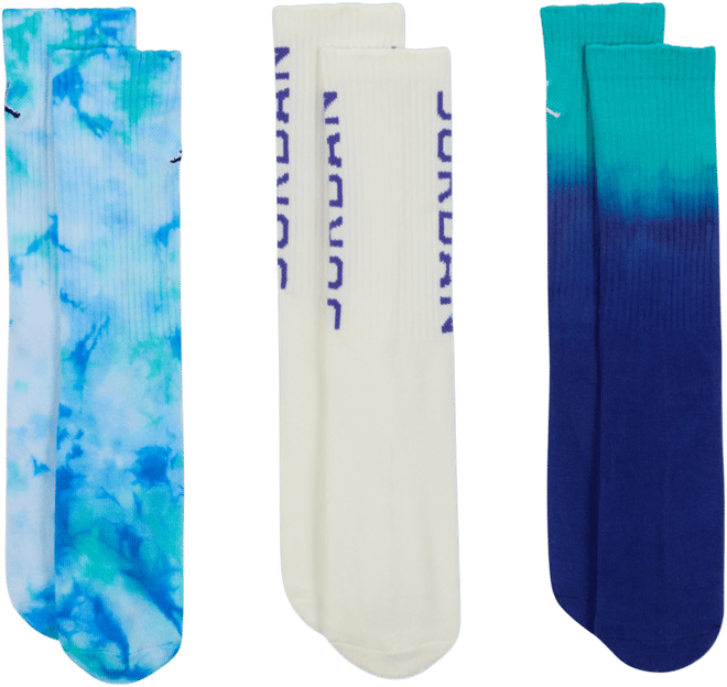 Jordan Essentials Calcetas Poolside para niños talla grande (3 pares)