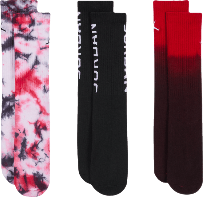 Jordan Essentials Calcetas Poolside para niños talla grande (3 pares)