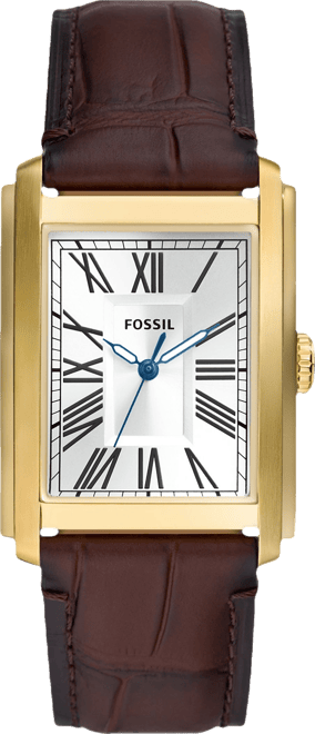 Men's Carraway Three-Hand Brown Leather Watch, 30mm