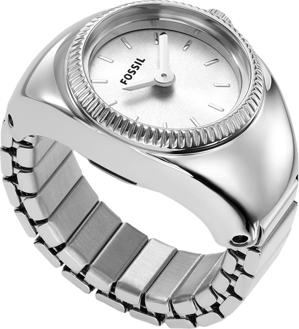 Women's Ring Watch Two-Hand Gold-Tone Stainless Steel Bracelet Watch, 15mm