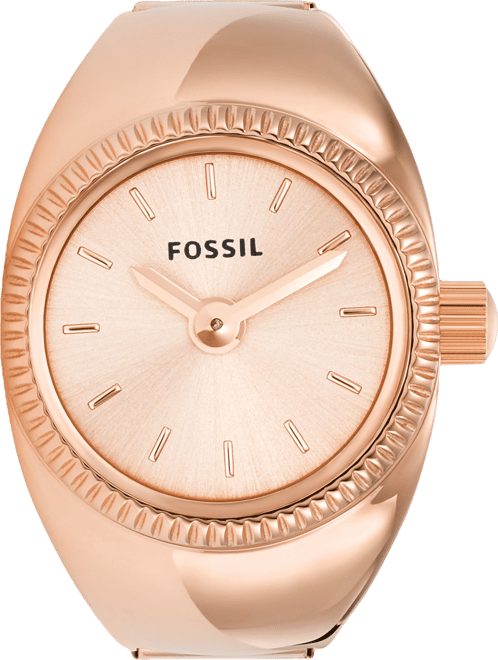 Women's Ring Watch Two-Hand Gold-Tone Stainless Steel Bracelet Watch, 15mm