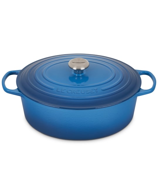 Signature Enameled Cast Iron 8-Qt, Oval Dutch Oven