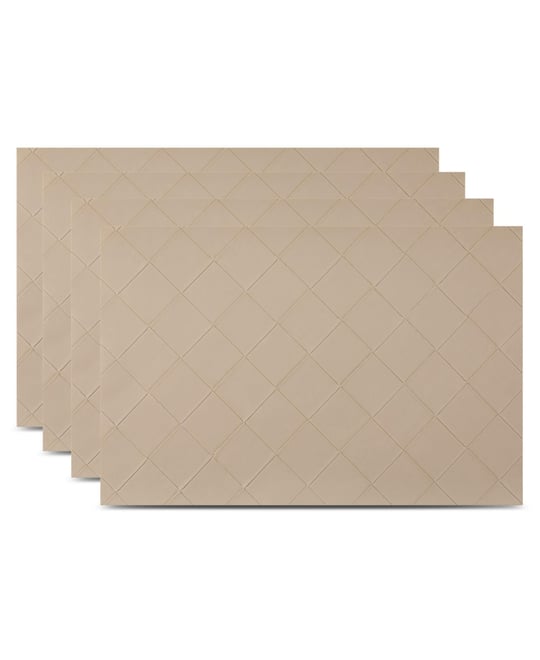 Modena Reversible Premium Vegan Leather 12" x 18" Rectangular Placemats Set of 4