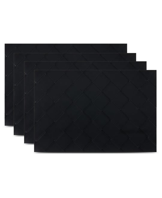 Modena Reversible Premium Vegan Leather 12" x 18" Rectangular Placemats Set of 4