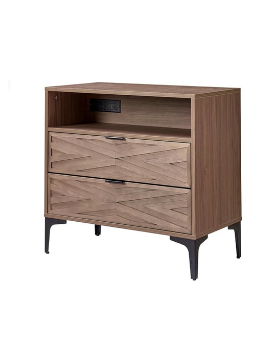 Auguste 2-Drawer Nightstand with Charging Port