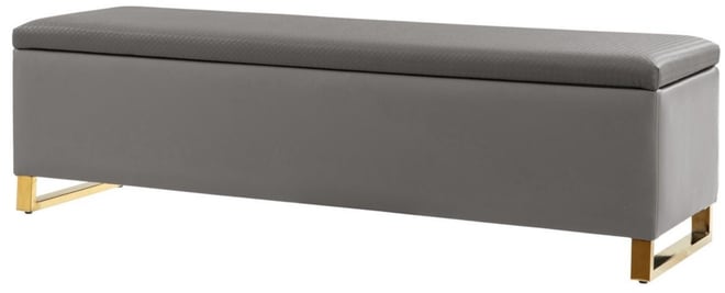 Flora Modern 60" Wide Storage Bench with Two Ottomans