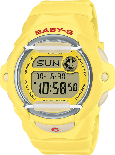 Women's Japanese Quartz Yellow Resin Watch, 42.6mm