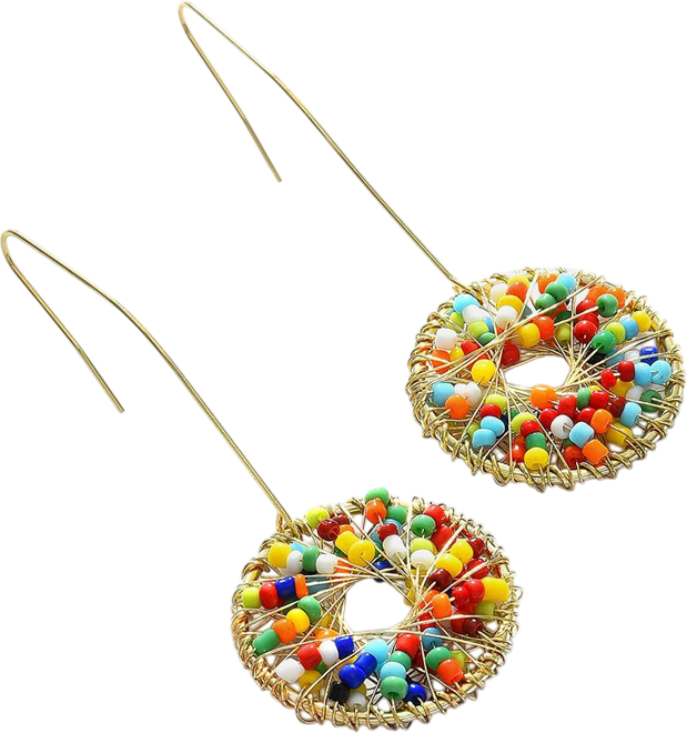 Women's Bead-Cluster Drop Earrings