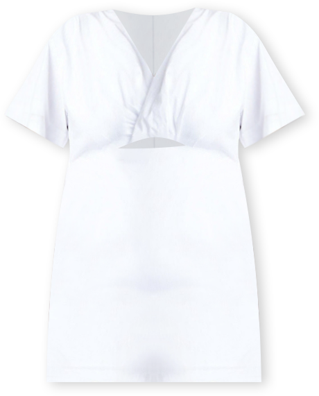 Women's Poplin Twist Mini Dress