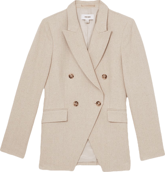 【海外限定】REISSブレザー☆Devon Peak-Lapel Double-Breasted Buy Reiss Neutral Devon Linen-Blend Double-Breasted Suit