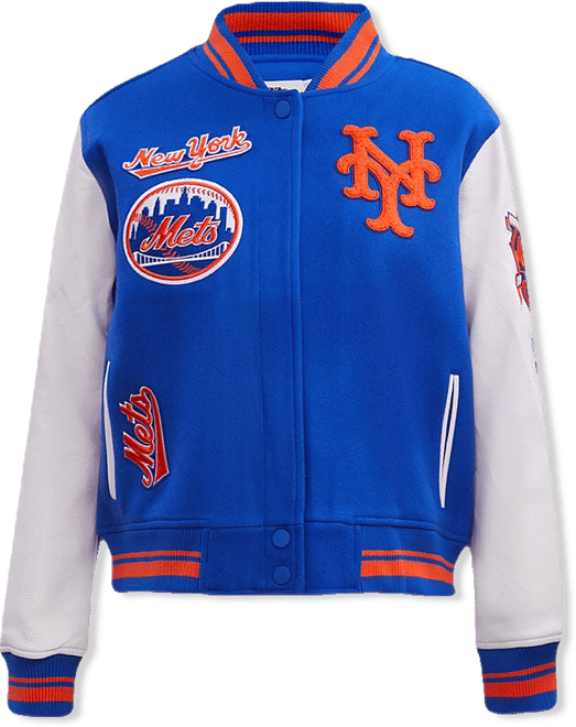PRO STANDARD Women's New York Mets Retro Classic Rib Wool Varsity Jacket