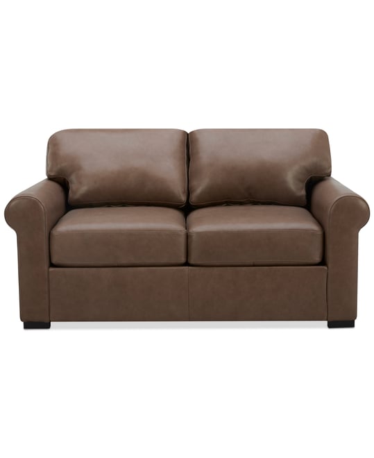 Radley Roll Arm 61" Leather Loveseat, Exclusively at Macy's