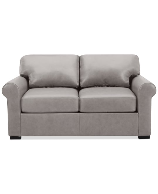 Radley Roll Arm 61" Leather Loveseat, Exclusively at Macy's