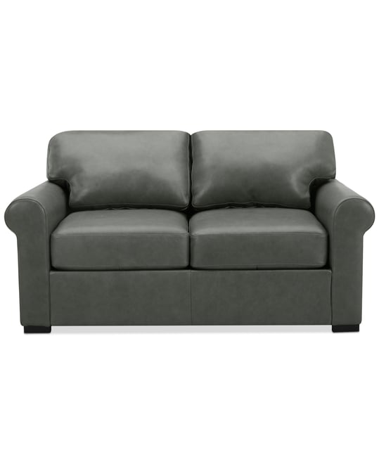 Radley Roll Arm 61" Leather Loveseat, Exclusively at Macy's
