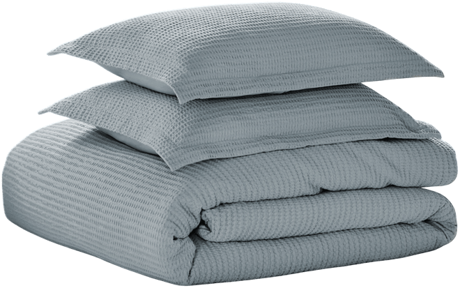 Cloud Waffle Textured 3-Pc. Duvet Cover Set, King/California King