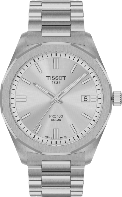 なおき【美品】Tissot PRC 100 Solar Quartz 39 Tissot Men's Swiss PRC 100 Solar Quartz Stainless Steel