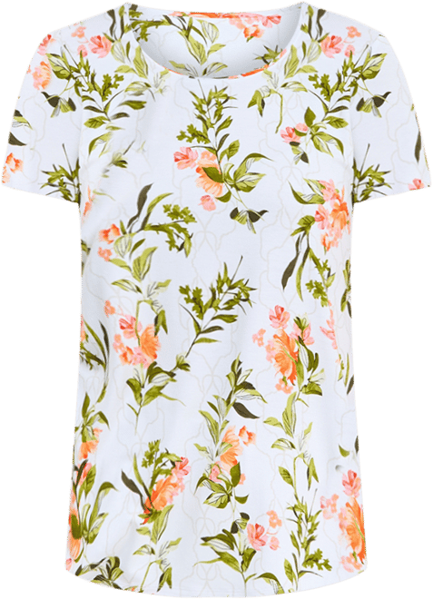 売れ筋商品|||ジェイエムコレクション Tシャツ トップス レディース Petite Lush Garden Print Short-Sleeve T-Shirt, Exclusively at Macy's Bright White JM Collection Petite Lush Garden Print Short-Sleeve T-Shirt
