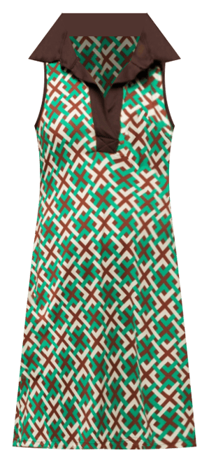 Women's Sleeveless Collared Mini Dress