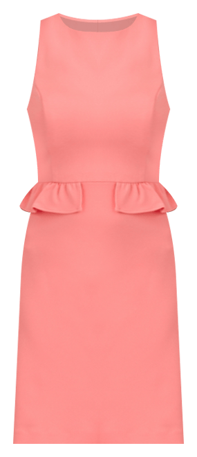 Women's Boat-Neck Ruffle-Waist Sheath Dress