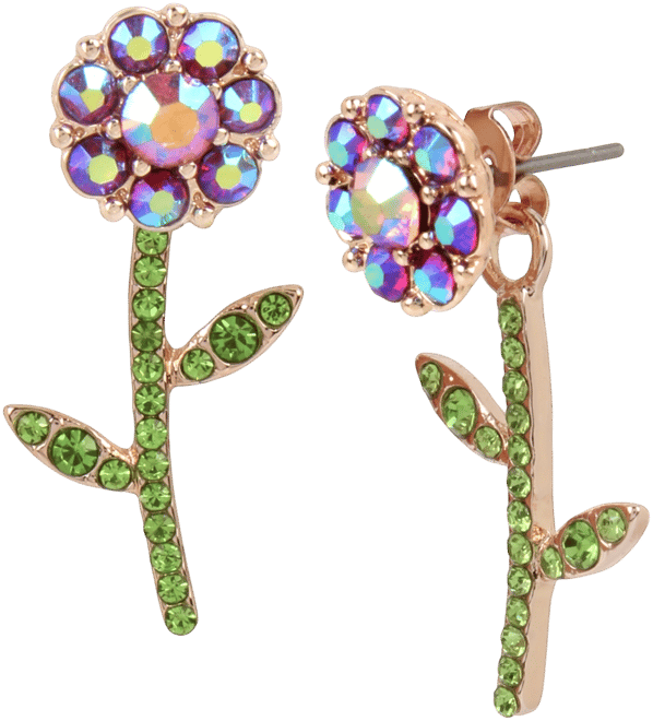 Faux Stone Flower Earrings