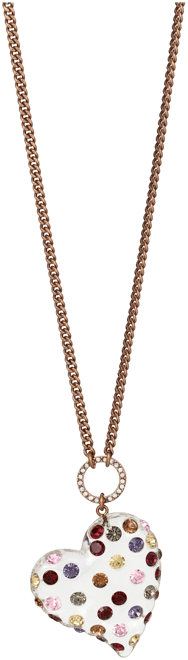 Faux Stone Heart Pendant Necklace